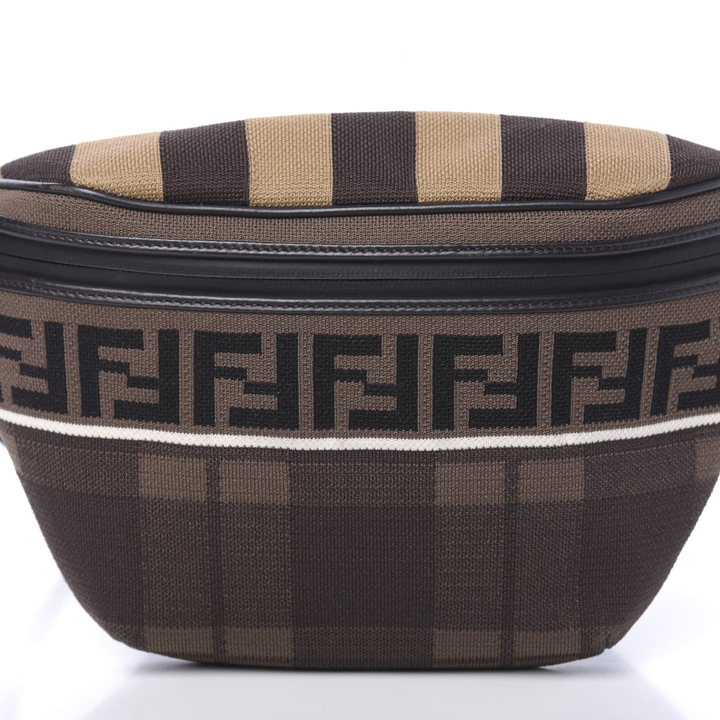 Vitello Century Maglia Pattern Mix Belt Bag Havana