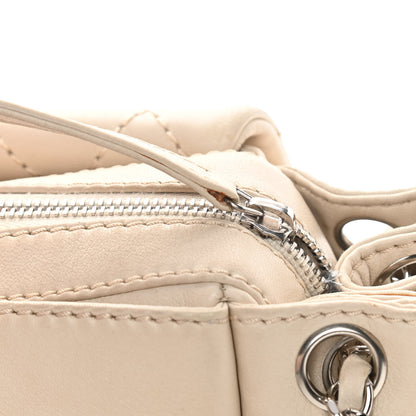 Chanel Lambskin Quilted Bowler Flap Shoulder Bag White 15 of 19