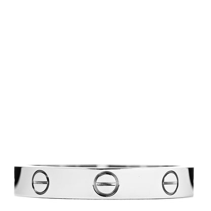 Cartier 18K White Gold 3.5mm LOVE Wedding Band Ring 61 9.5 3 of 5