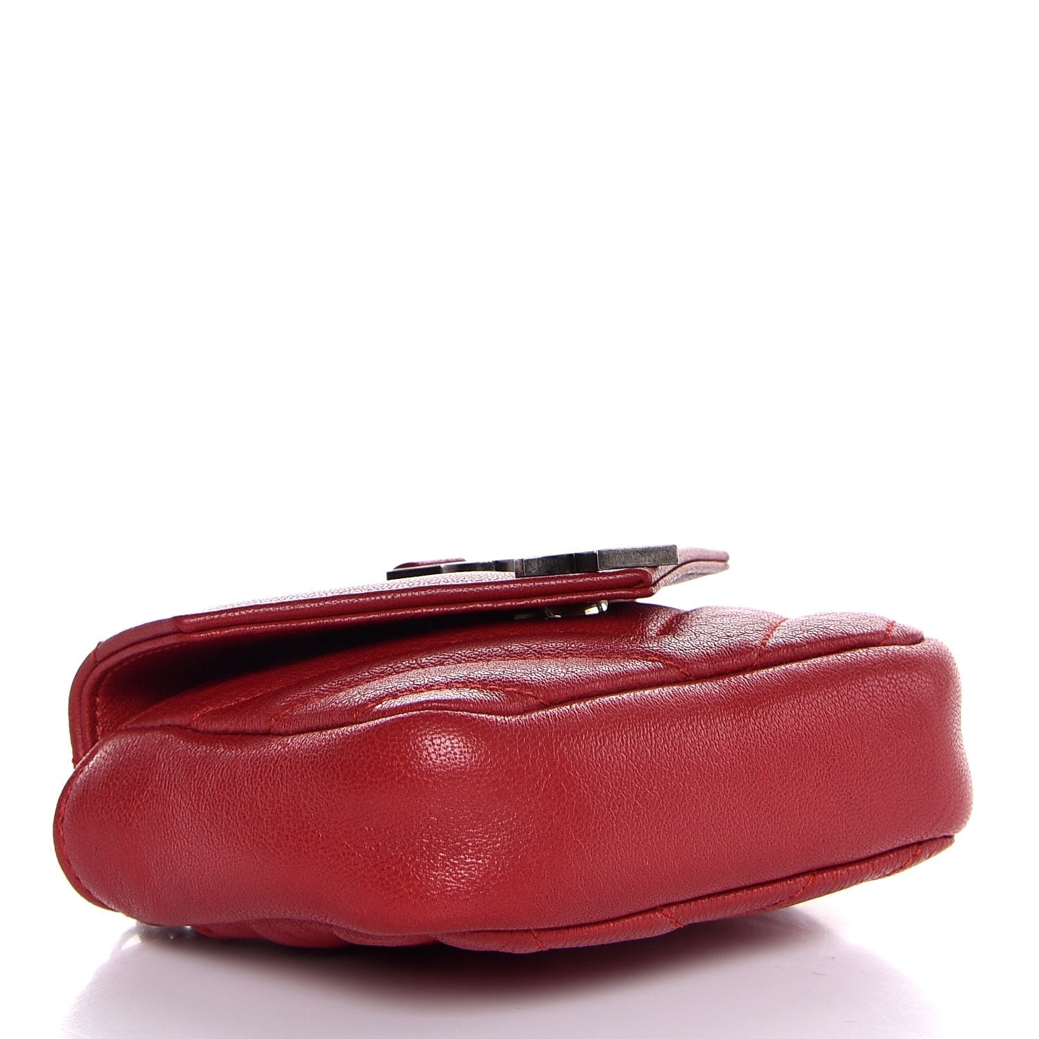 Saint Laurent Sheepskin Matelasse Monogram Mini College Bag New Red 4 of 7