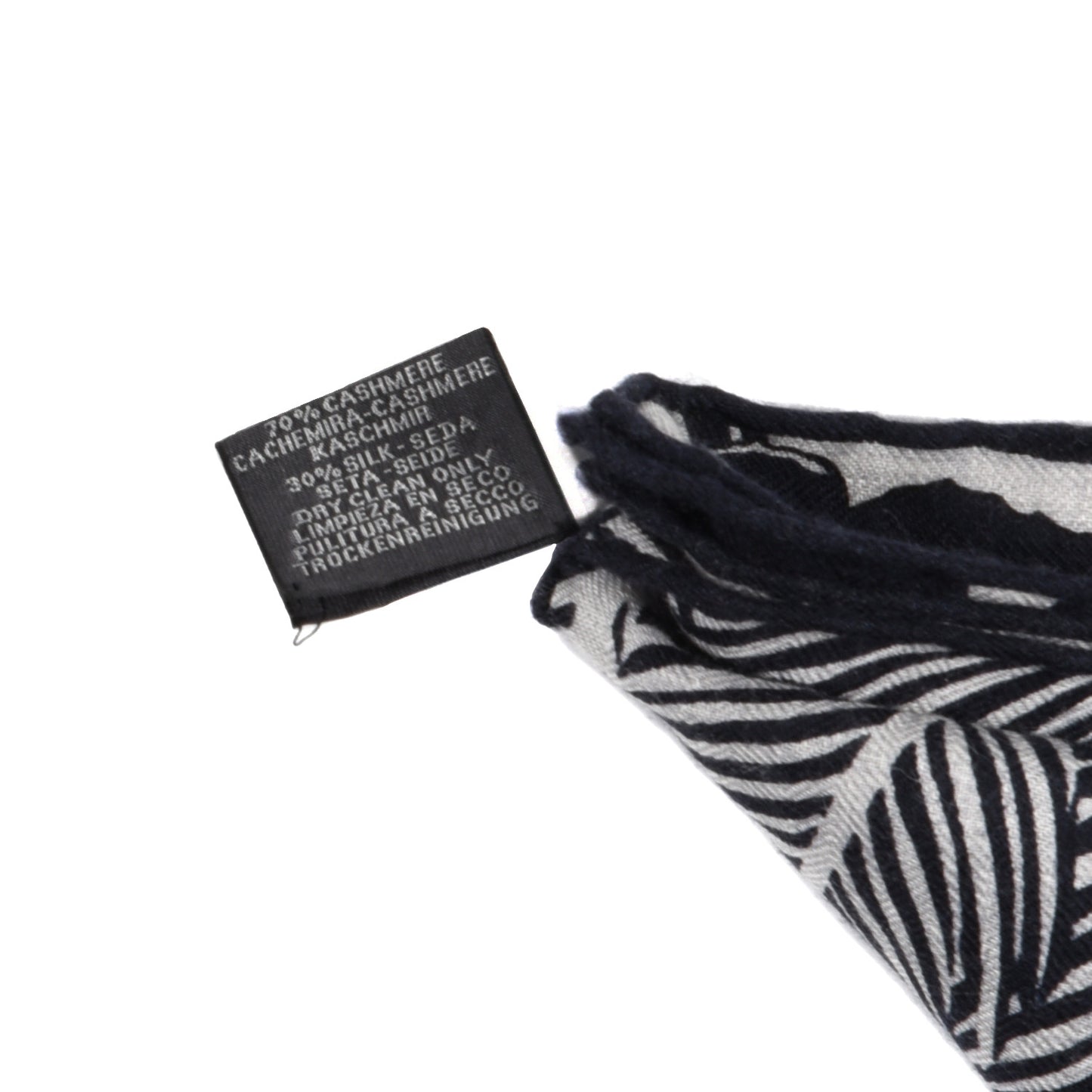 Cashmere Silk Jaguar Quetzal Shawl 140 Gris Chine Bleu Black Gris