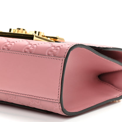 Gucci Guccissima Small Padlock Shoulder Bag Rose Baby Candy 9 of 10