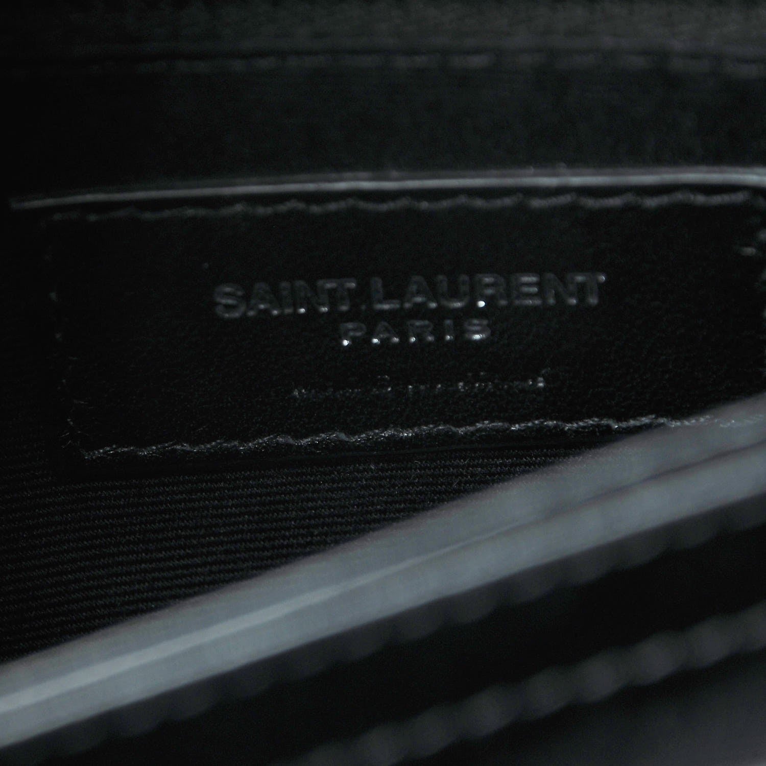 Saint Laurent Calfskin Y Quilted Monogram Toy Loulou Crossbody Bag Black 7 of 7