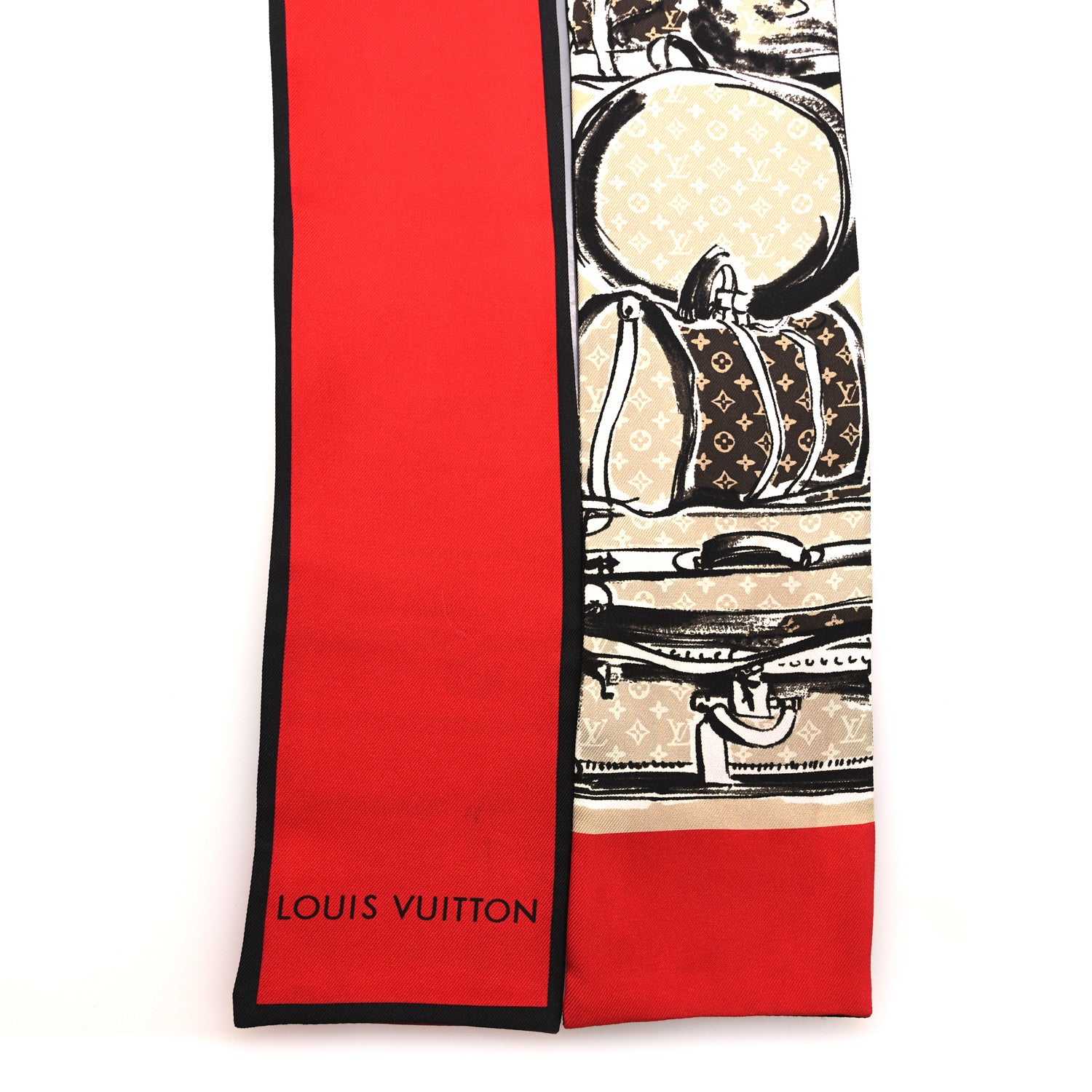 Louis Vuitton Silk Monogram Trunks Bandeau Brown 2 of 5