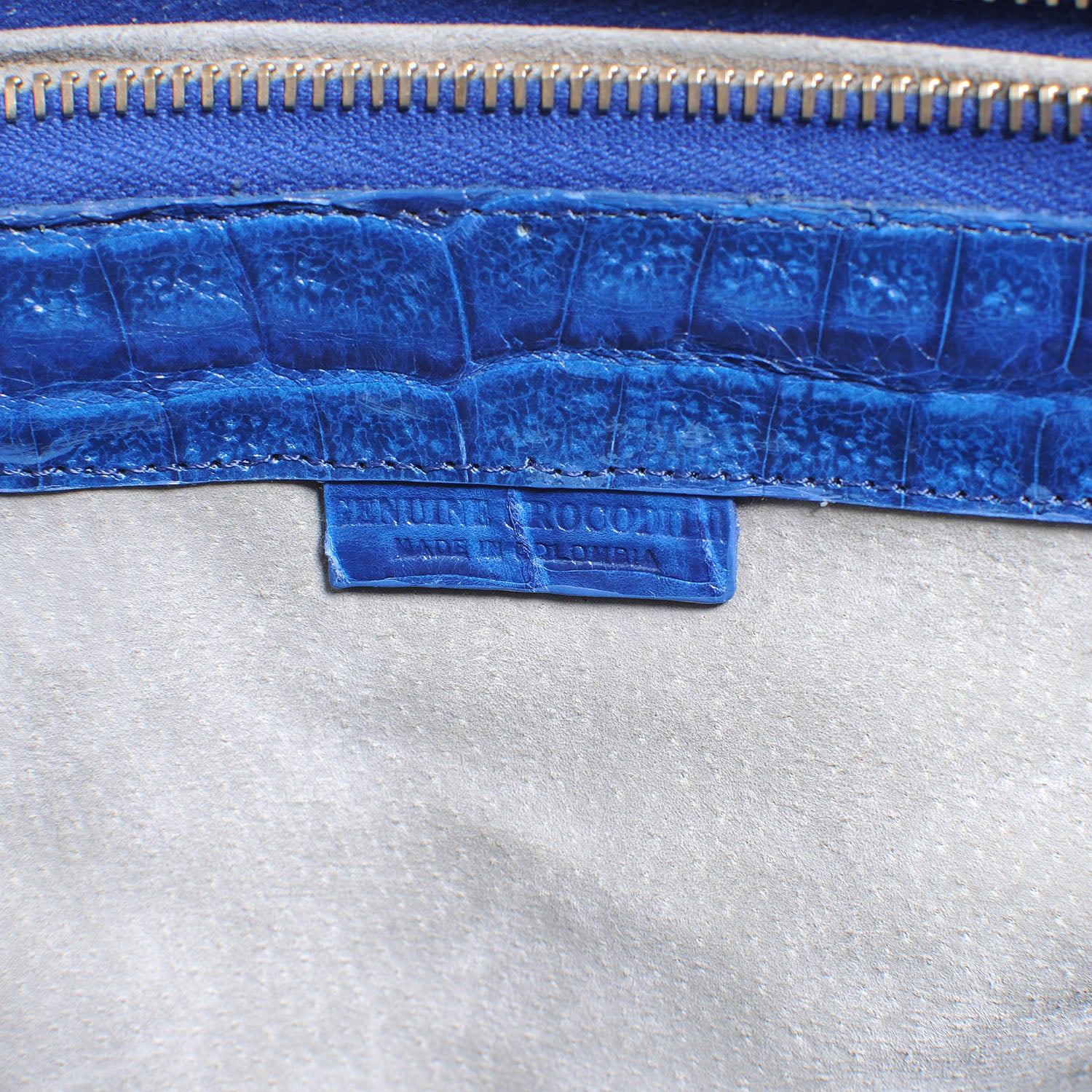 Nancy Gonzalez Executive Double Zip Crocodile Tote Cobalt 7 of 8