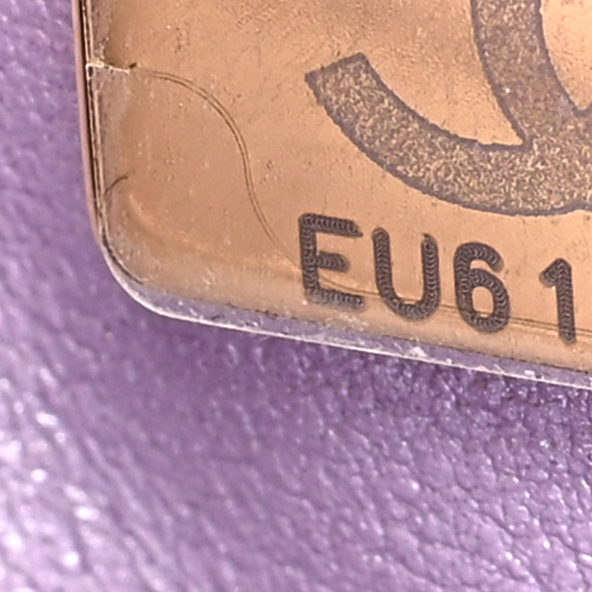 Glittered Aged Calfskin Quilted Mini 2.55 Reissue Flap Lilac
