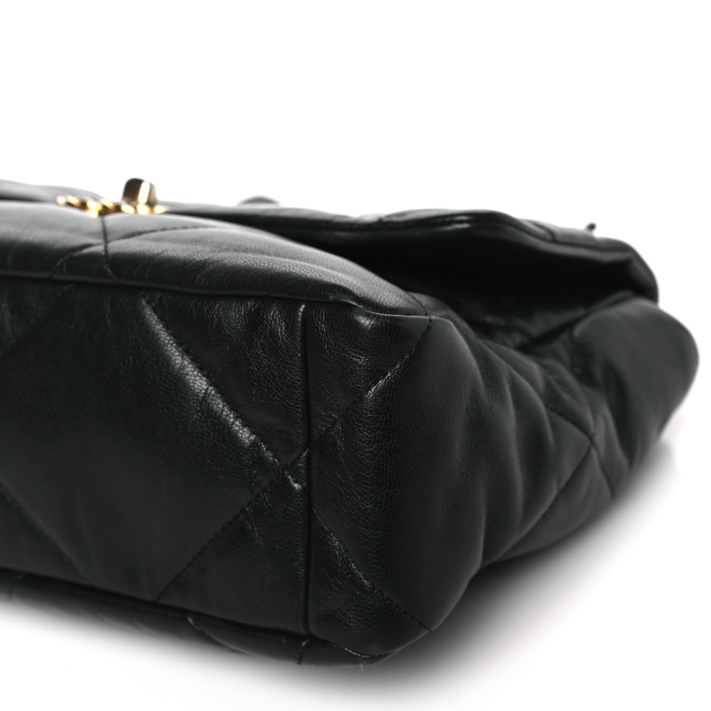 Goatskin Quilted Large Chanel 19 Flap Black