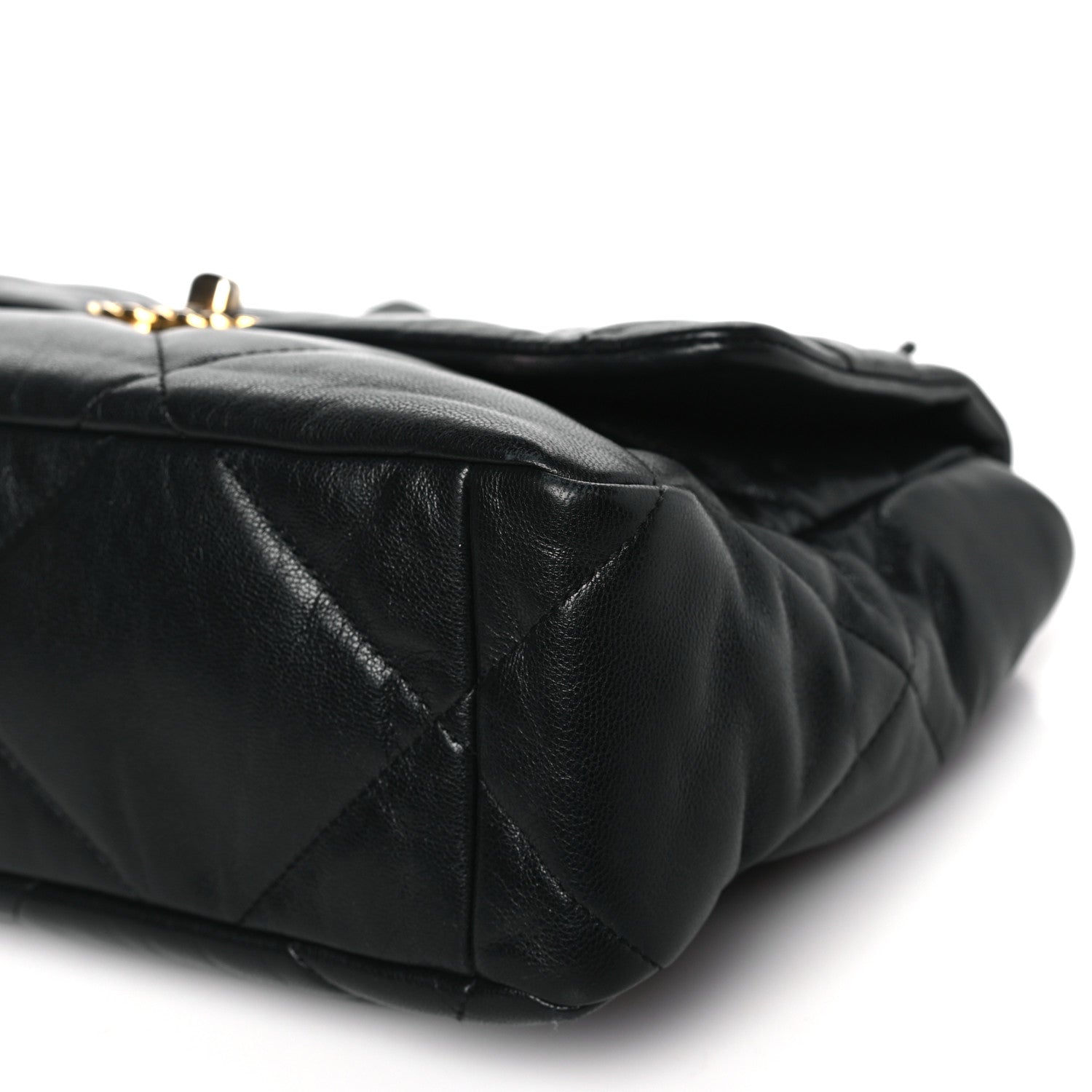 Chanel Goatskin Quilted Large Chanel 19 Flap Black 10 of 11