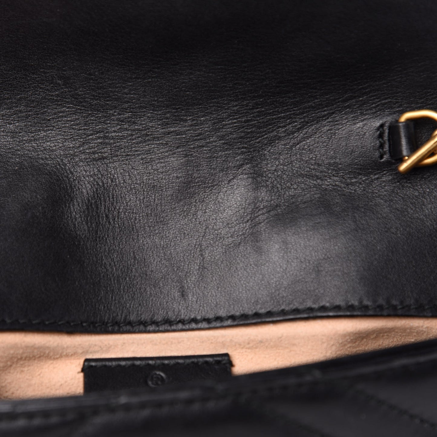 Calfskin Matelasse Super Mini GG Marmont Shoulder Bag Black