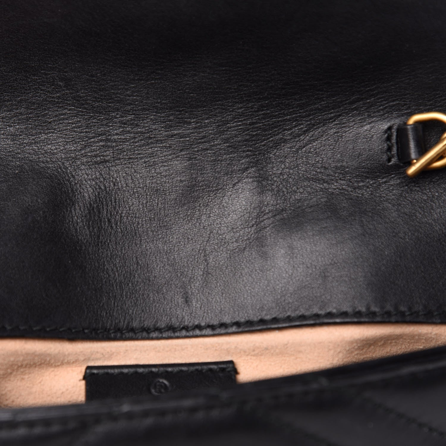 Gucci Calfskin Matelasse Super Mini GG Marmont Shoulder Bag Black 13 of 13