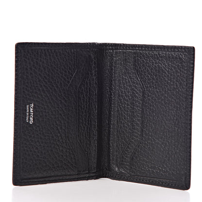 Tom Ford Grained Calfskin Bi-Fold Card Holder Black 5 of 6