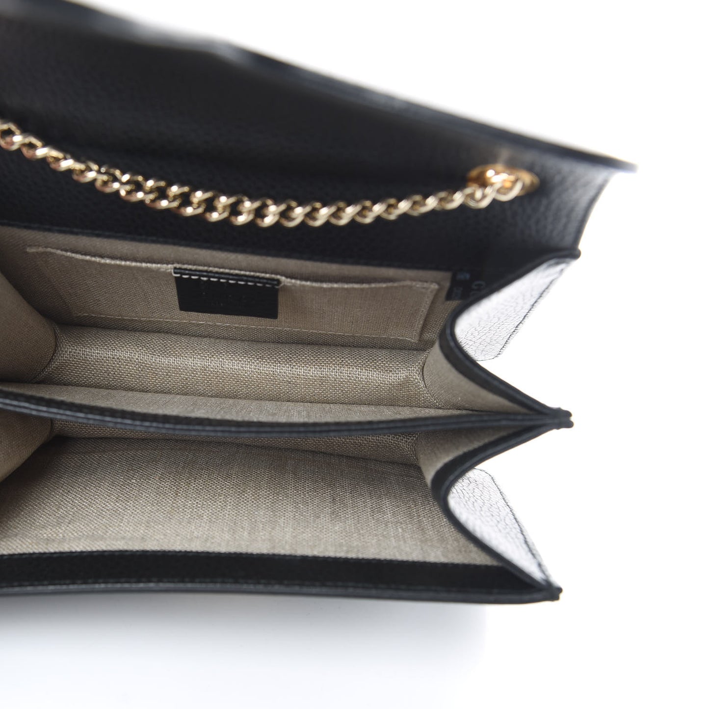Dollar Calfskin Small Interlocking G Shoulder Bag Black