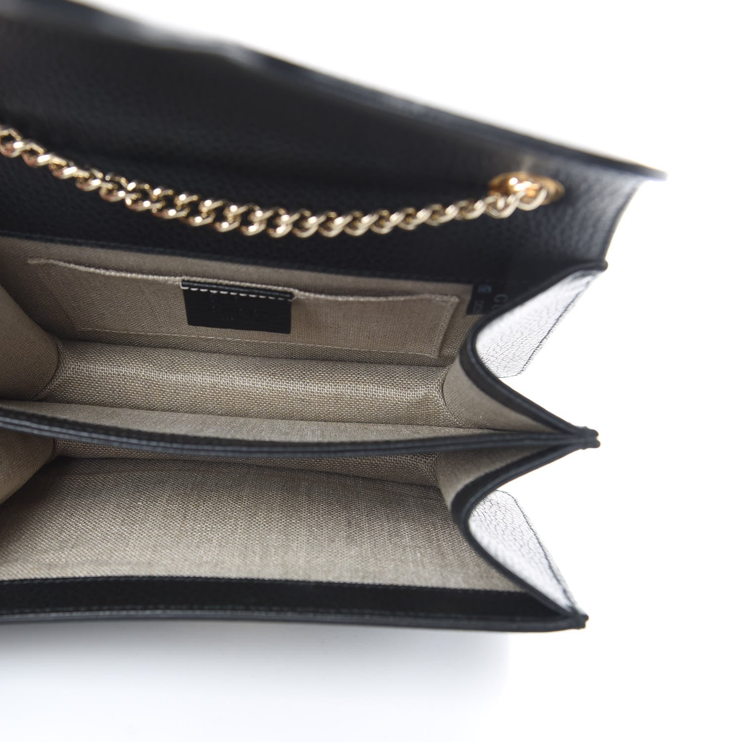 Gucci Dollar Calfskin Small Interlocking G Shoulder Bag Black 5 of 11