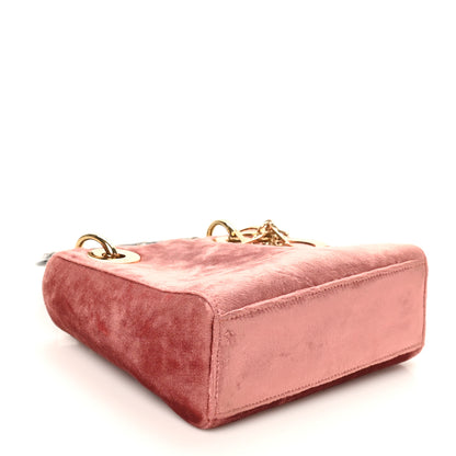 Christian Dior Velvet Mini Lady Dior Rose 4 of 10