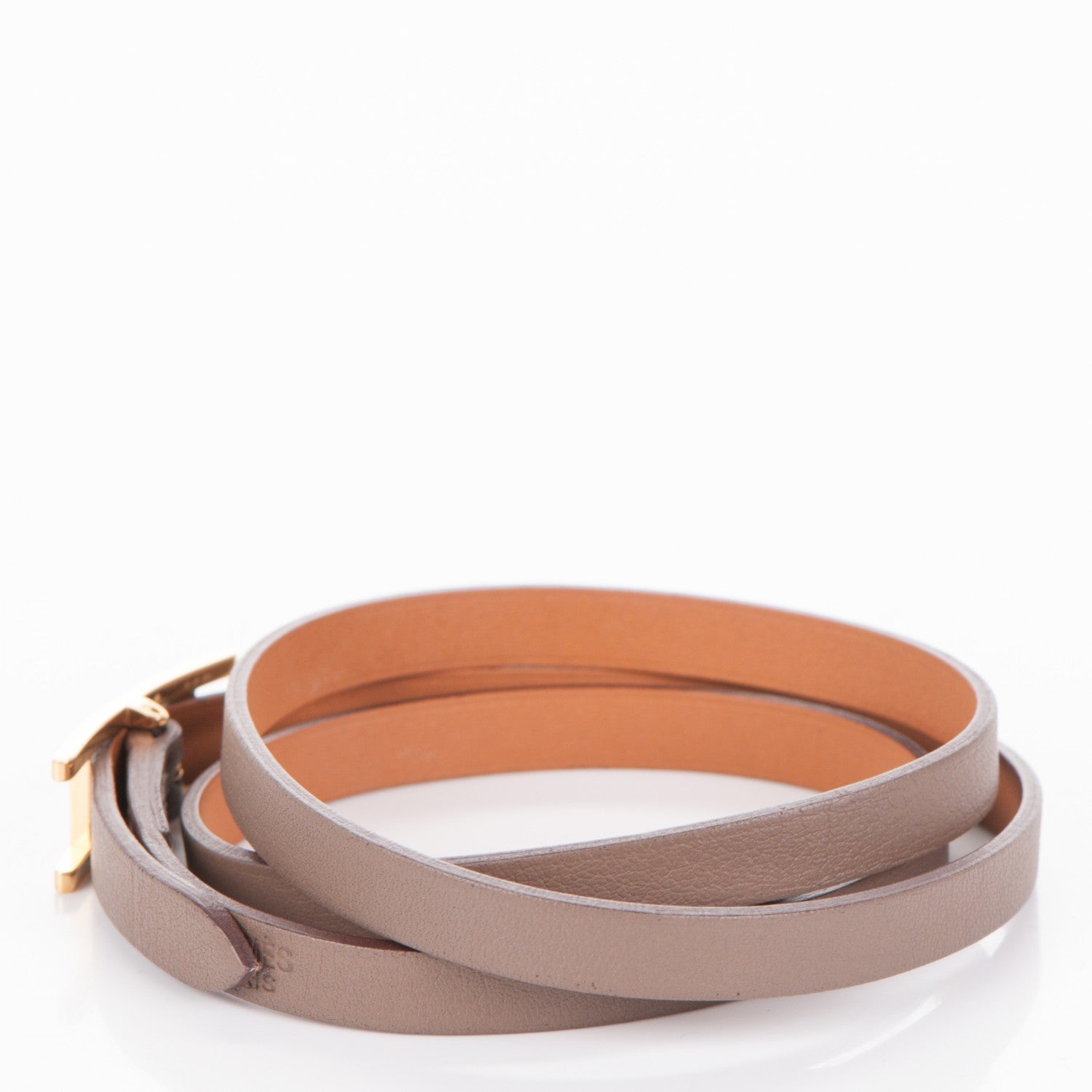 Hermes Swift Hapi 3 MM Triple Tour Bracelet S Etoupe 3 of 5
