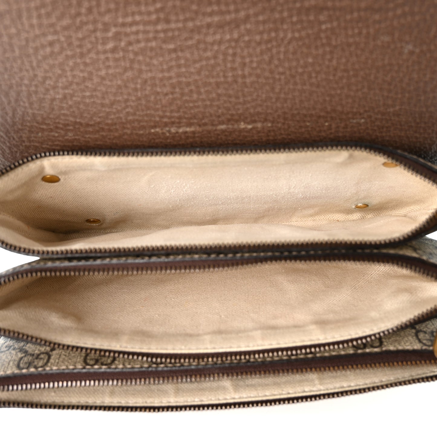 GG Supreme Monogram Web Ophidia Flap Messenger Bag  Beige New Acero