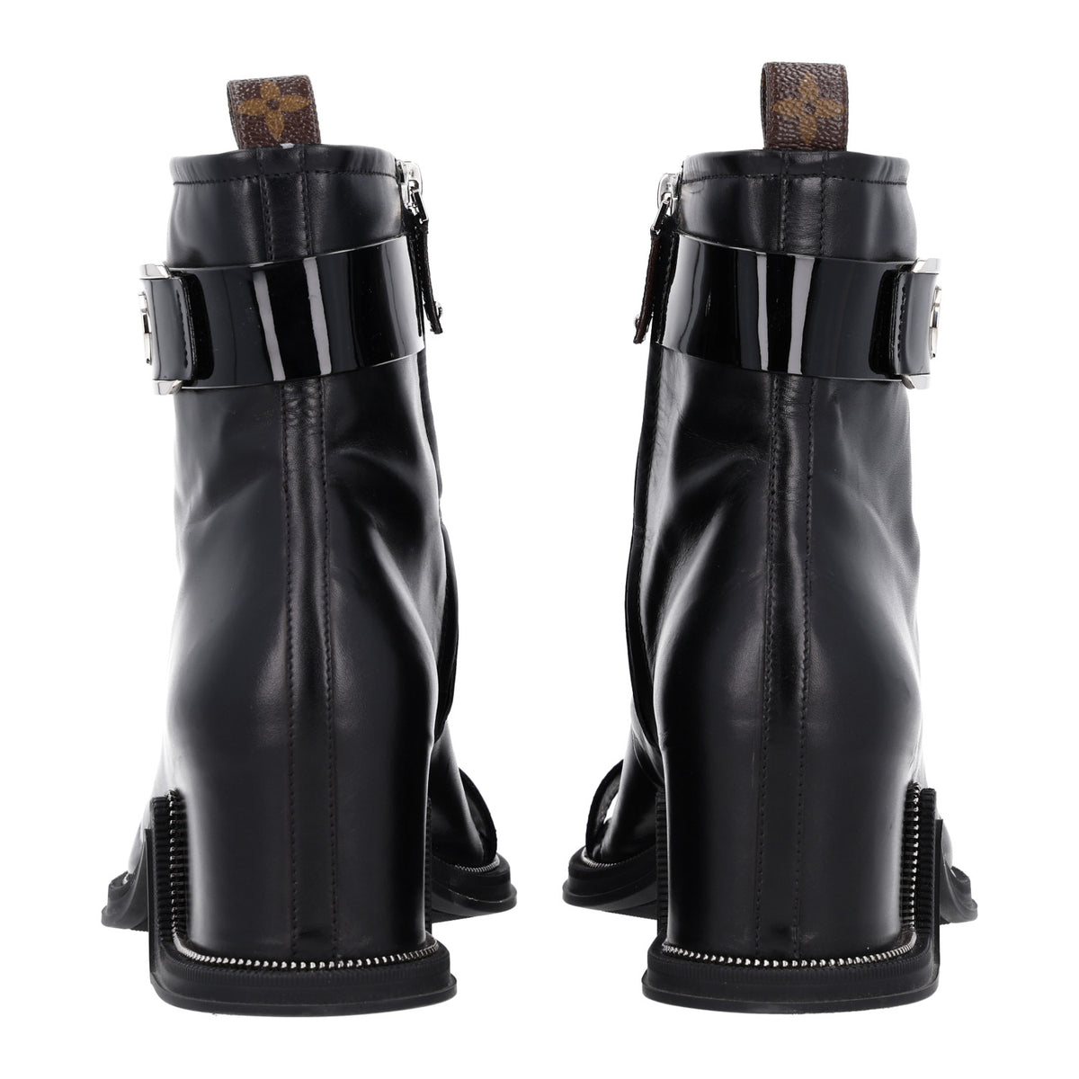 Louis Vuitton Patent Calfskin Moonlight Boots 39 Black 6 of 10
