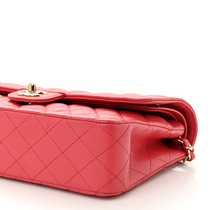 Chanel Caviar Quilted Medium Double Flap Dark Pink 10 of 10