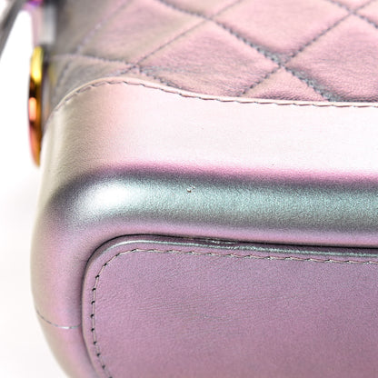 Chanel Iridescent Lambskin Calfskin Quilted Small Gabrielle Hobo Light Purple 11 of 12