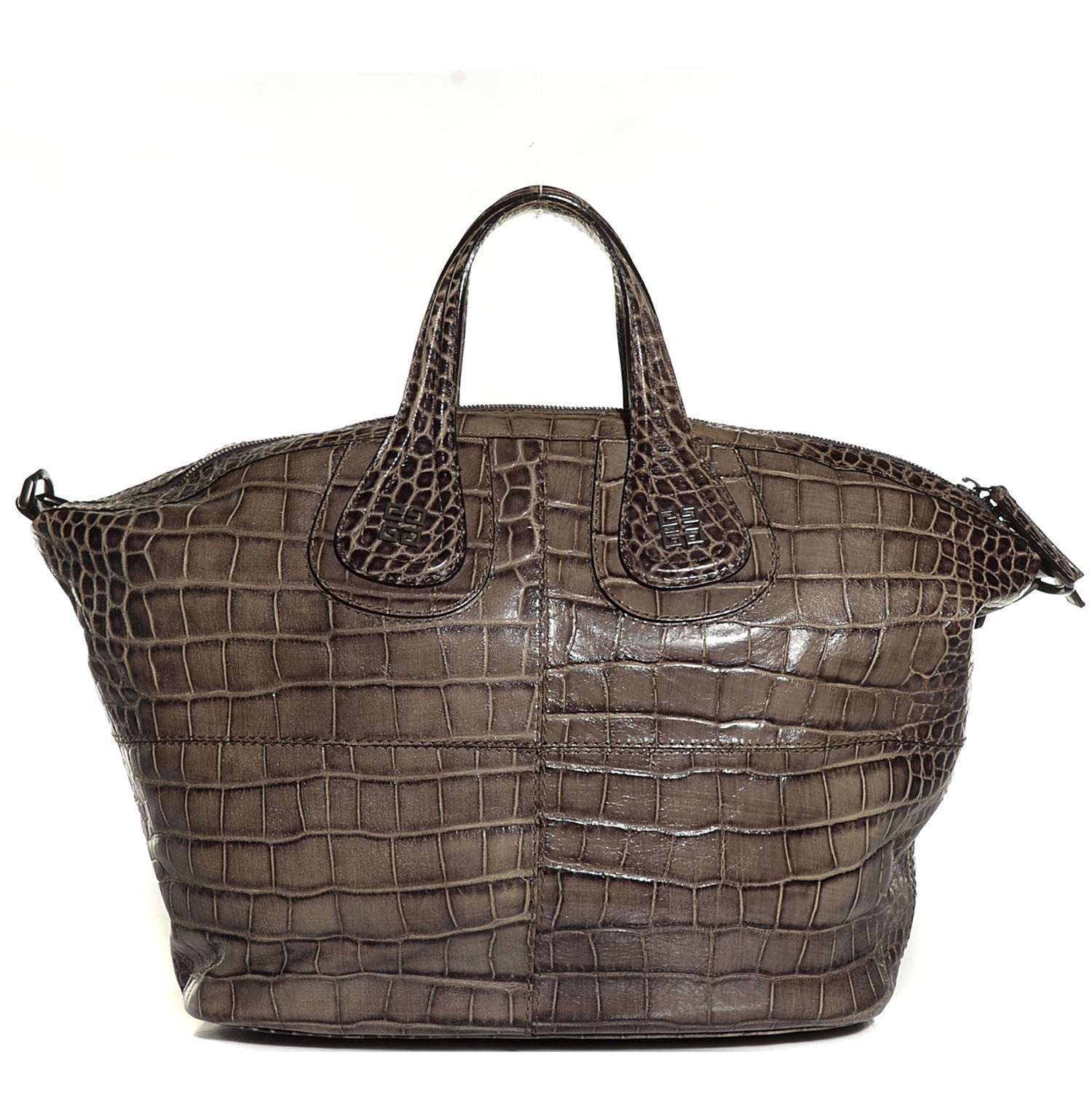 Givenchy Calfskin Crocodile Embossed Medium Nightingale Washed Black 1 of 10