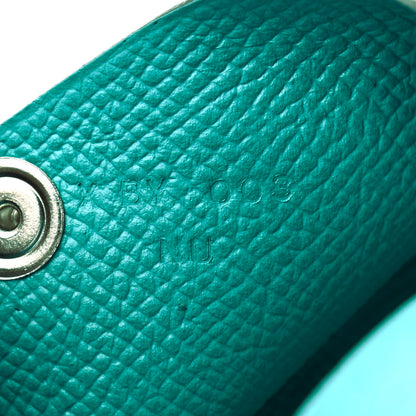 Hermes Epsom Calvi Card Case Bleu Paon 7 of 7