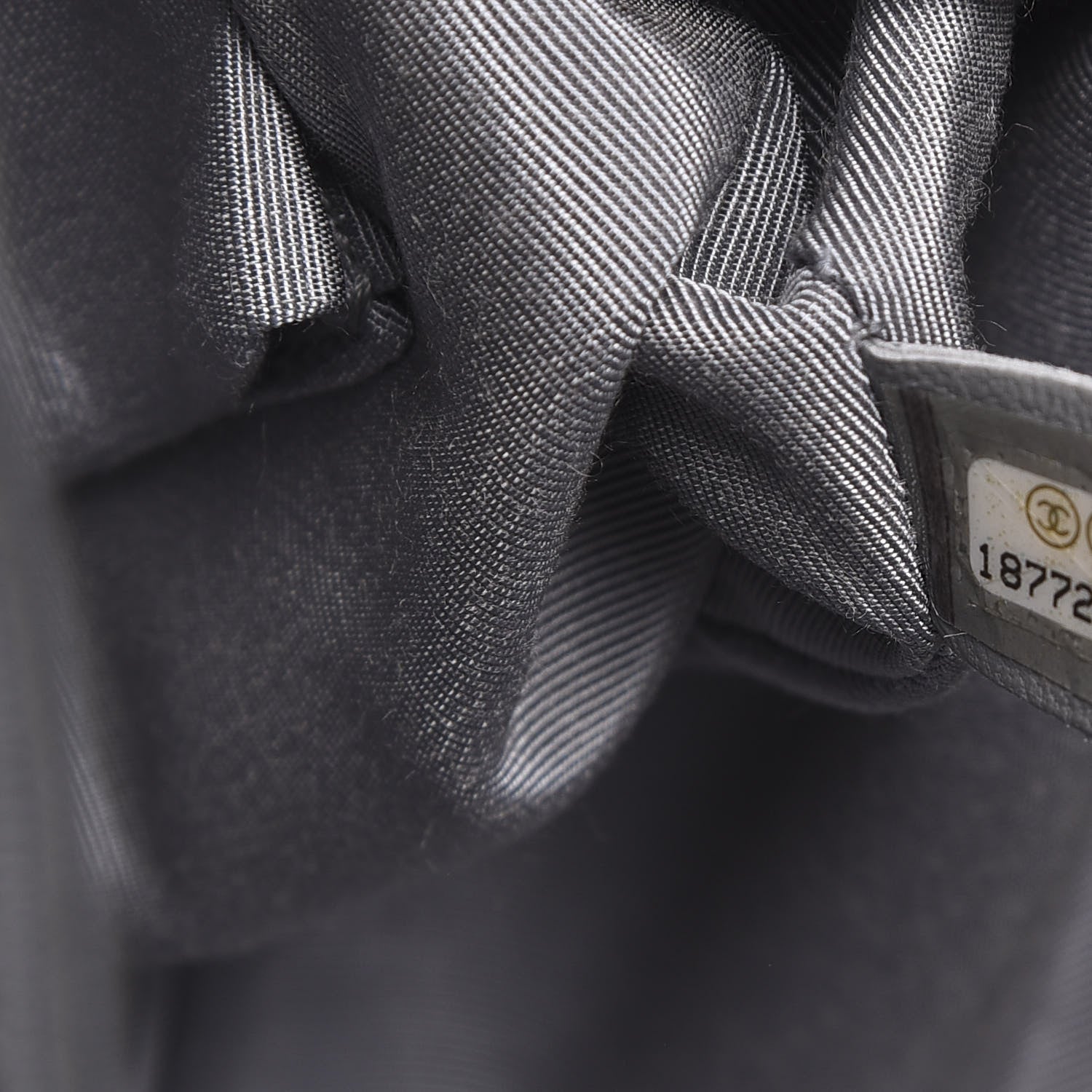 Chanel Crumpled Lambskin Quilted Medium Chain Around Flap Dark Grey 6 of 10