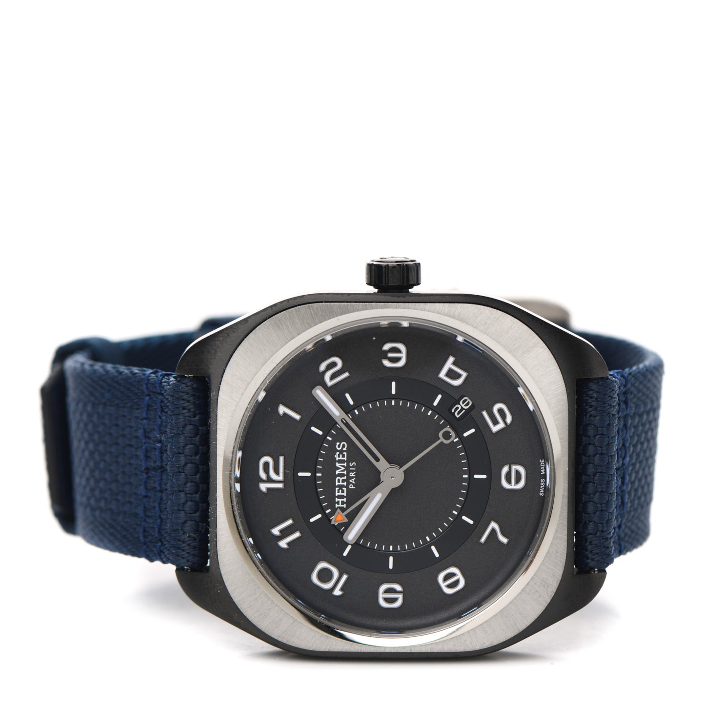 DLC Coated Titanium Nylon 39mm H08 Automatic Watch Bleu Abysse