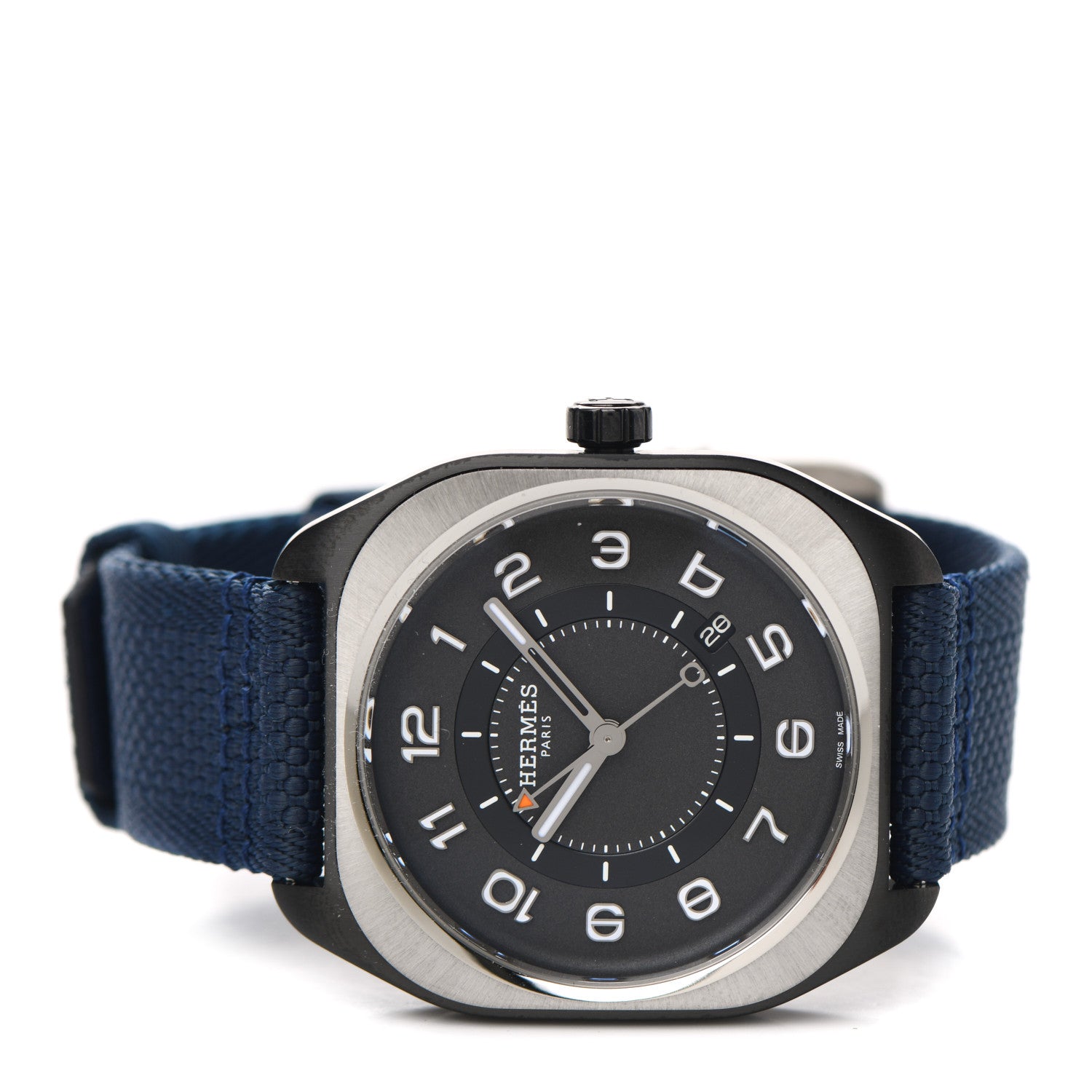 Hermes DLC Coated Titanium Nylon 39mm H08 Automatic Watch Bleu Abysse 2 of 7