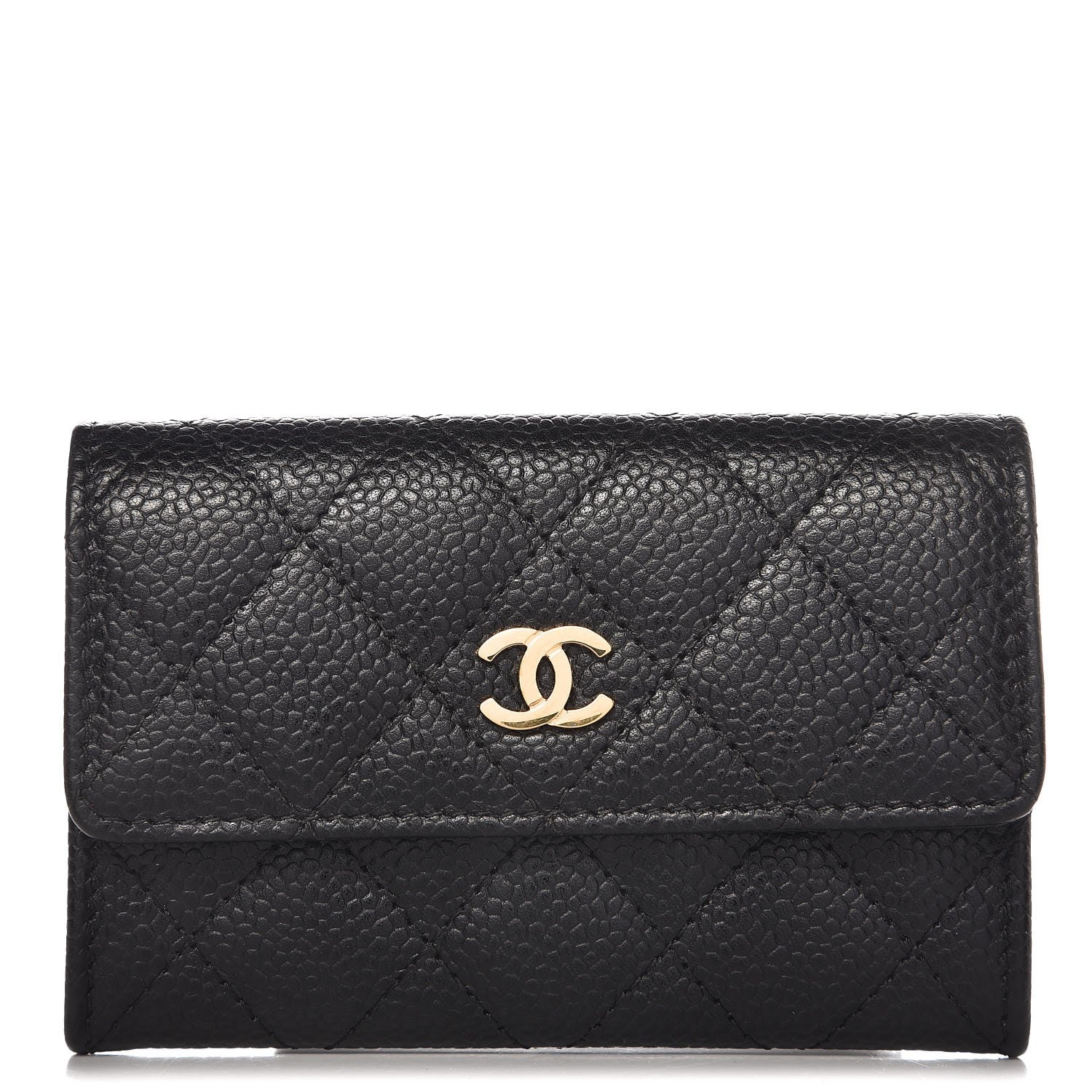 Chanel Caviar Quilted Flap Card Holder Black 1 of 9