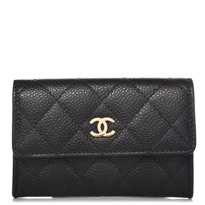 Chanel Caviar Quilted Flap Card Holder Black 1 of 9