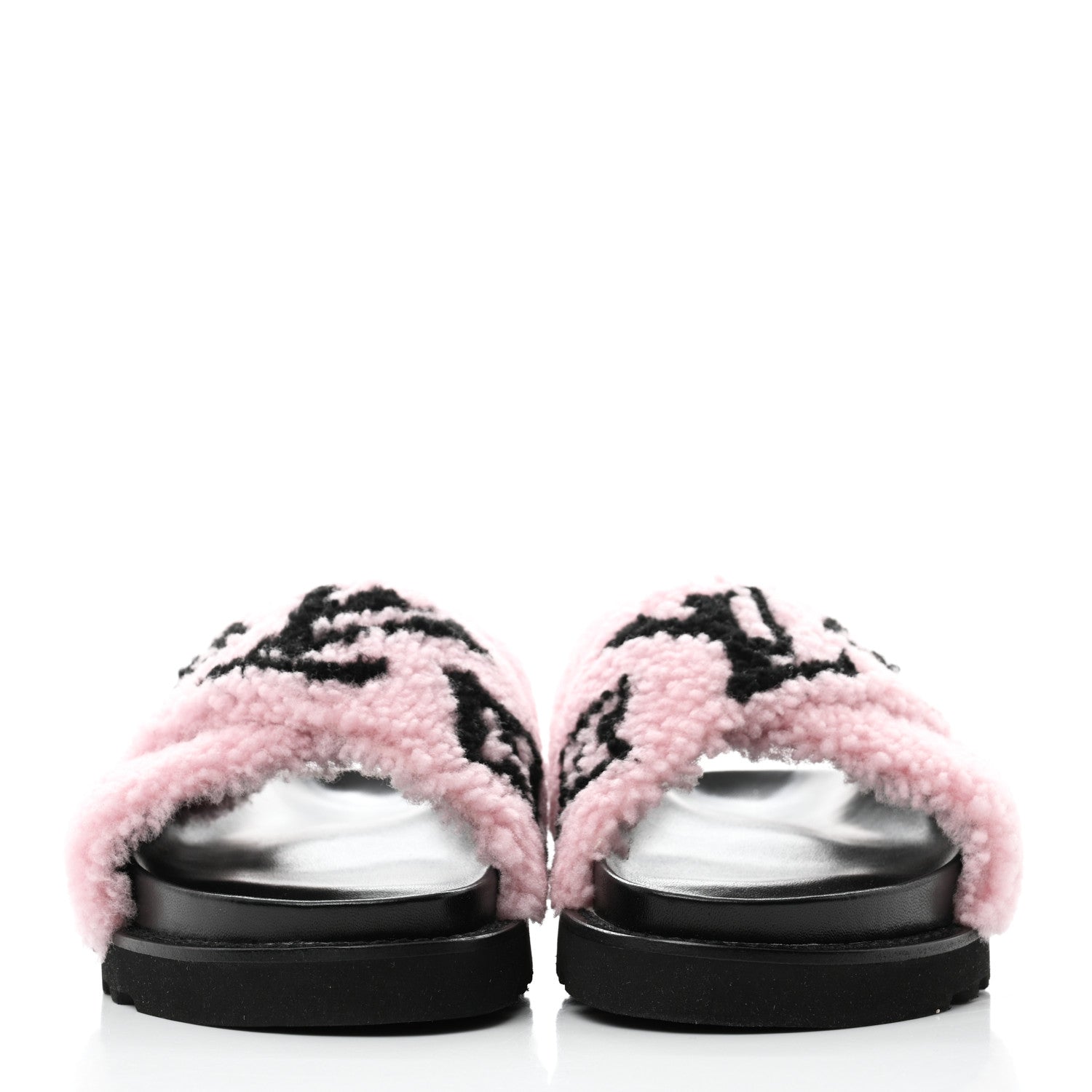 Louis Vuitton Shearling Paseo Flat Comfort Sandal 37 Pink 2 of 10
