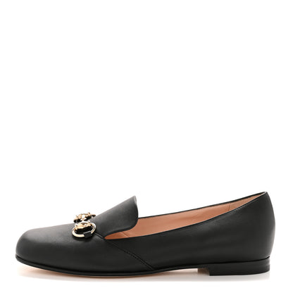 Gucci Calfskin Womens Horsebit Loafers 36.5 Black 1 of 11