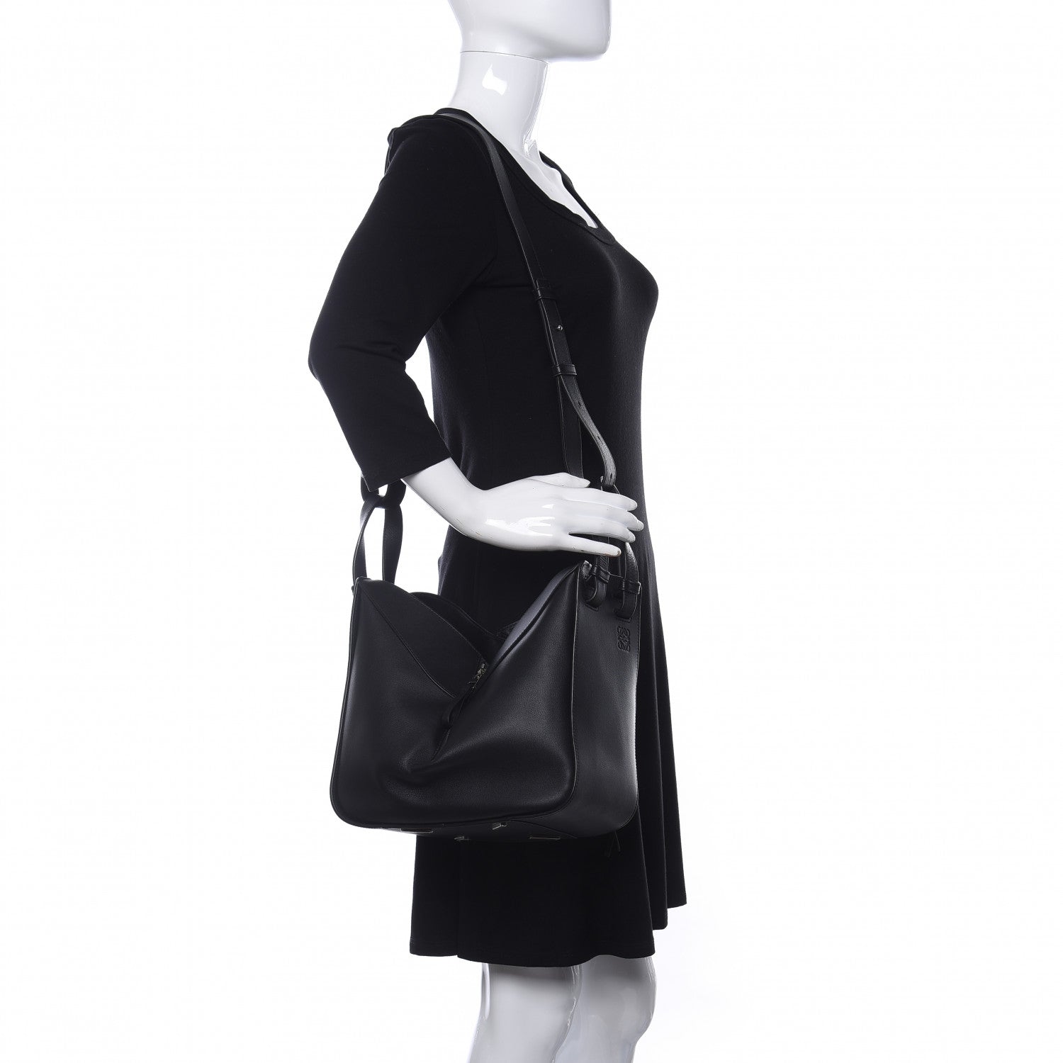 Loewe Calfskin Small Hammock Shoulder Bag Black 2 of 9