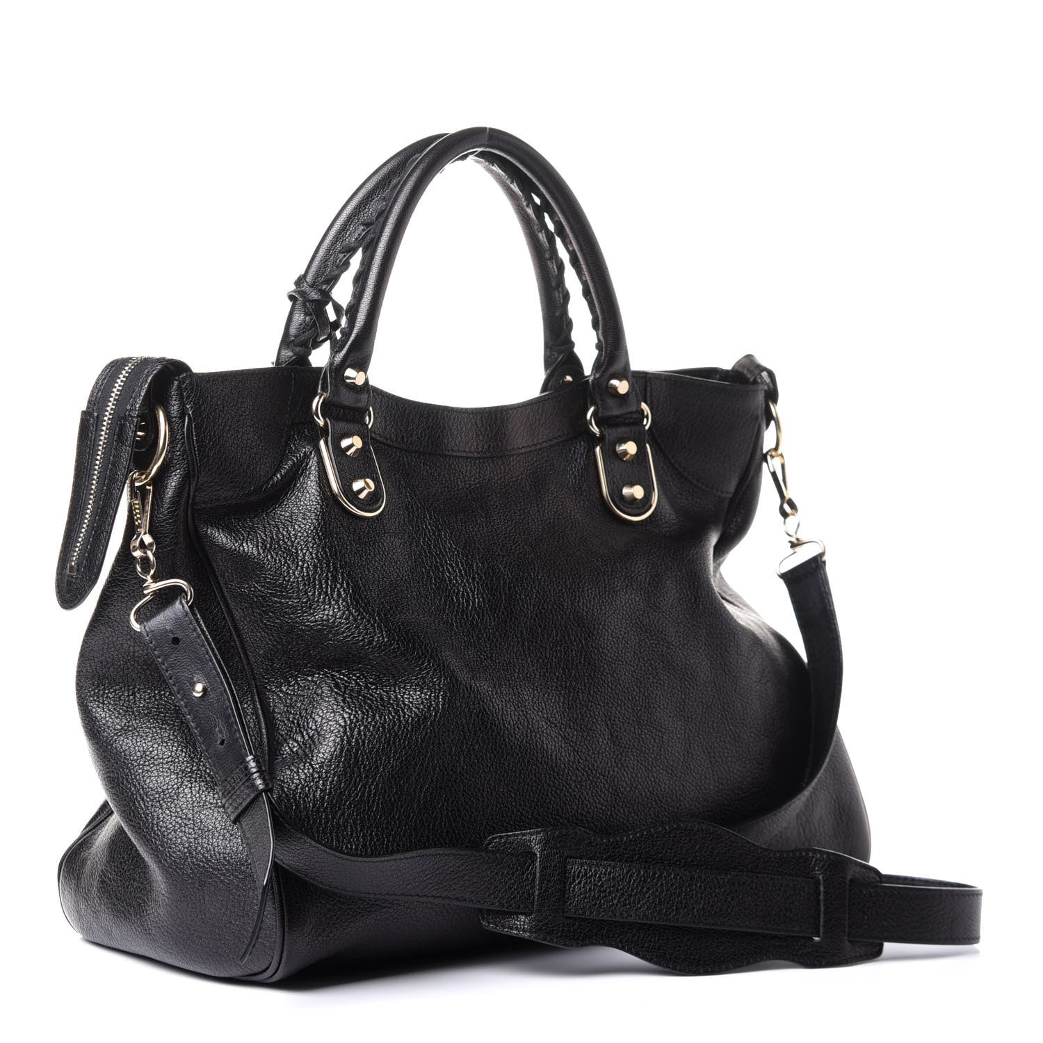 Balenciaga Chevre Gold Metallic Edge Hardware Velo Black 3 of 16