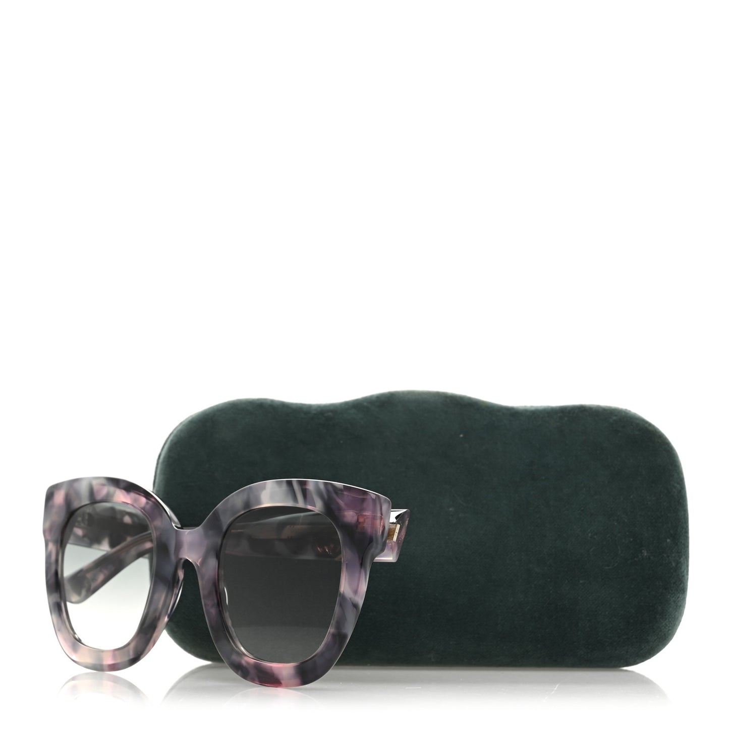 Acetate Round Frame Star Sunglasses GG0208S Grey Pink