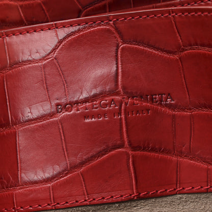Bottega Veneta Soft Crocodile Fume Medium Roma Tote Blood 8 of 14