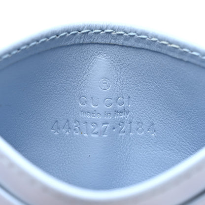 Gucci Calfskin Matelasse GG Marmont Card Holder Porcelain Light Blue 6 of 7