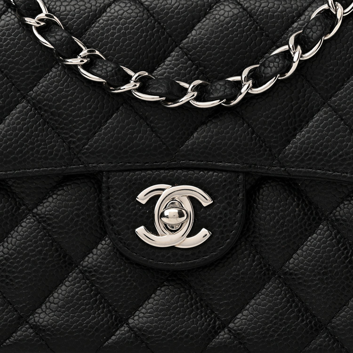 Chanel Caviar Quilted Mini Square Flap Black 8 of 14