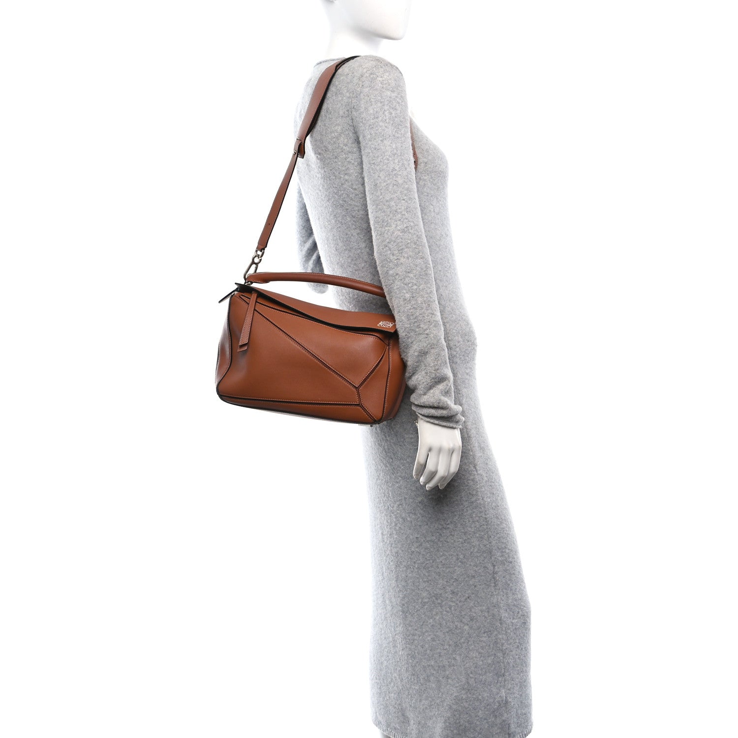 Loewe Calfskin Medium Puzzle Bag Tan 2 of 10