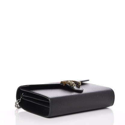 Gucci Calfskin Web Mini Dionysus Chain Wallet Black 4 of 8