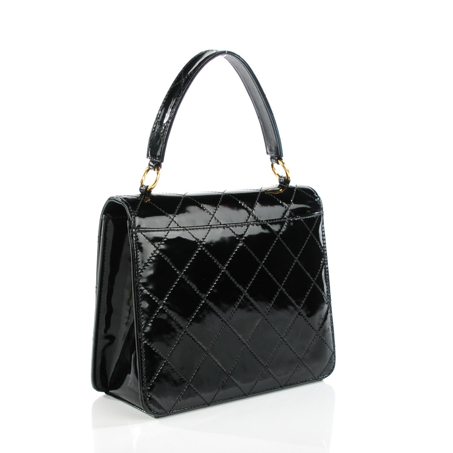 Chanel Patent Medium Kelly Flap Black 3 of 9