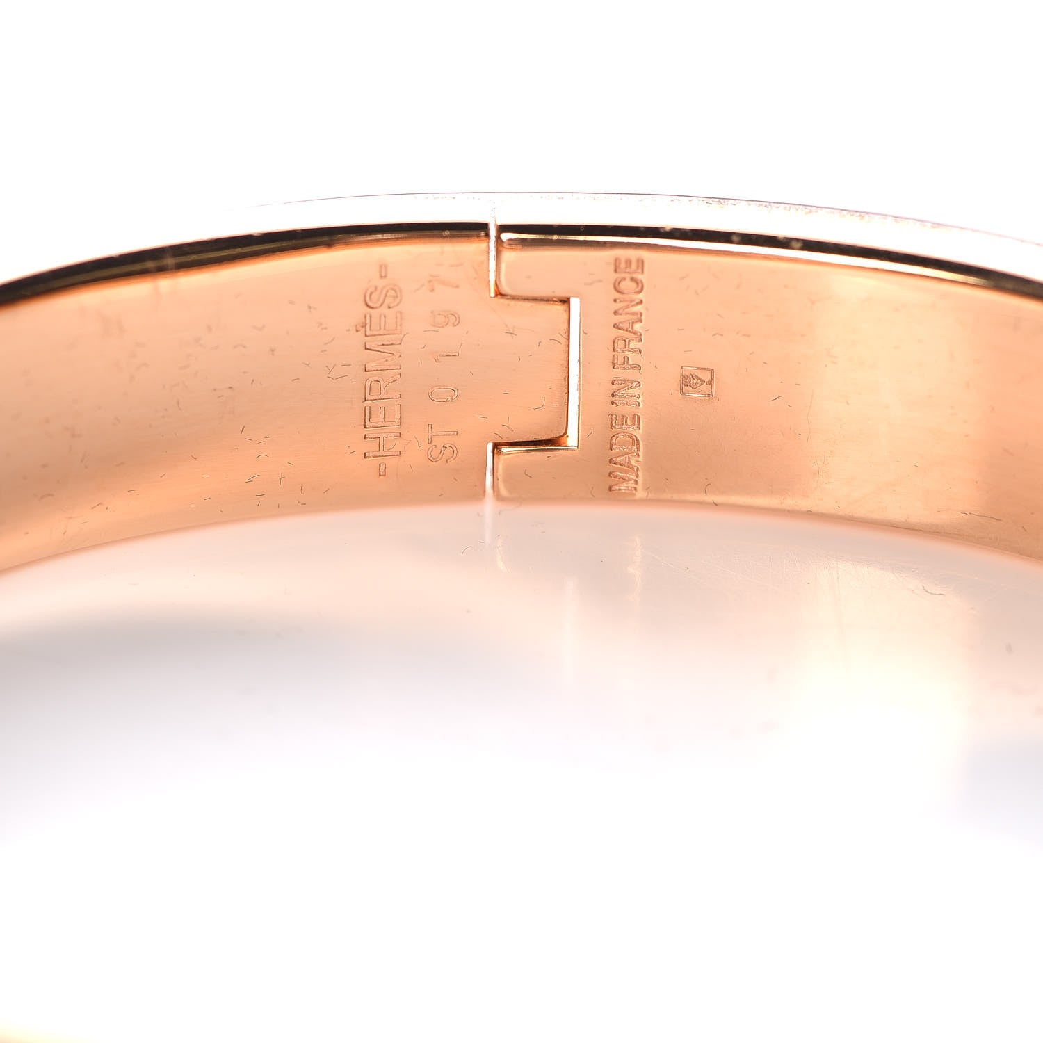 Hermes Enamel Narrow Clic Clac H Bracelet GM Bleu Lupin 4 of 6