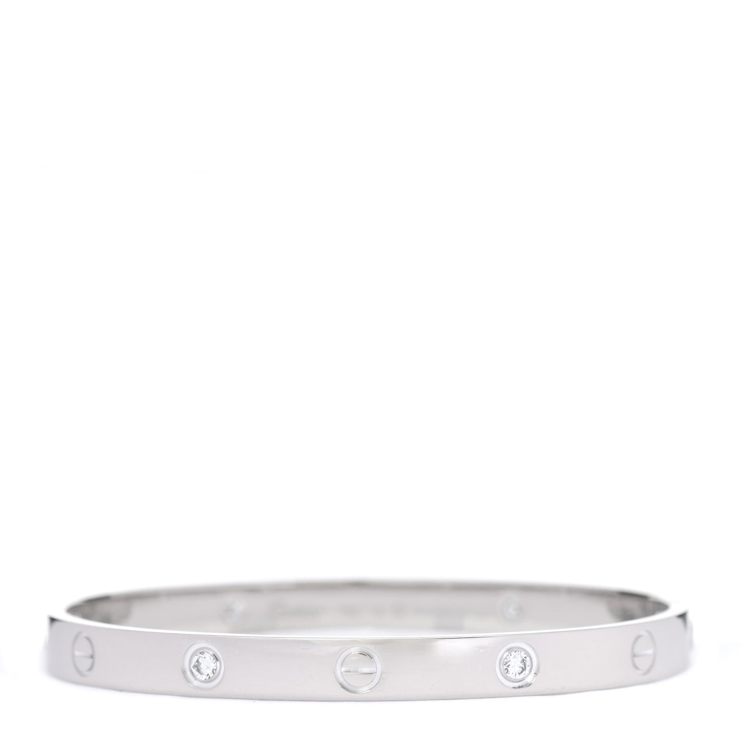 18K White Gold 4 Diamond LOVE Bracelet 18