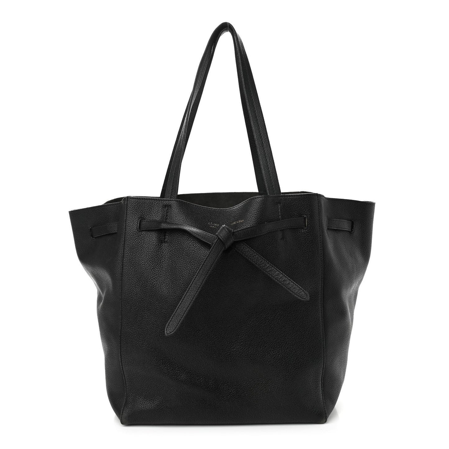Soft Grained Calfskin Small Belt Cabas Phantom Black