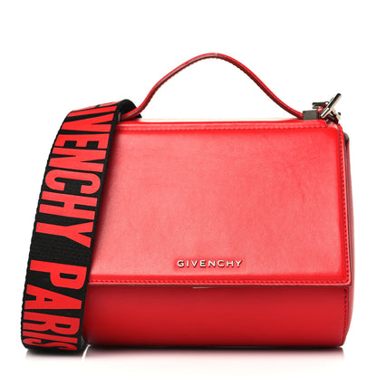 Givenchy Calfskin Mini Pandora Box Logo Strap Crossbody Bag Medium Red 1 of 9