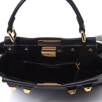 Fendi Nappa Studded Mini Peekaboo Iconic Satchel Black 4 of 4