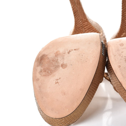 Gucci Metallic Python Platfrom Sandals 10.5 Gold 14 of 15