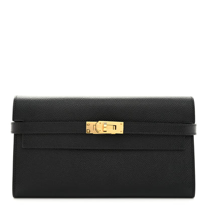 Hermes Epsom Kelly Longue Wallet Black 1 of 8