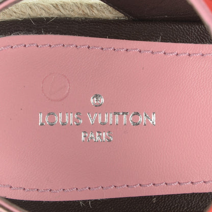 Louis Vuitton Monogram Jungle Dots Hibiscus Espadrille Sandals 37 Sugar Pink Poppy 7 of 8