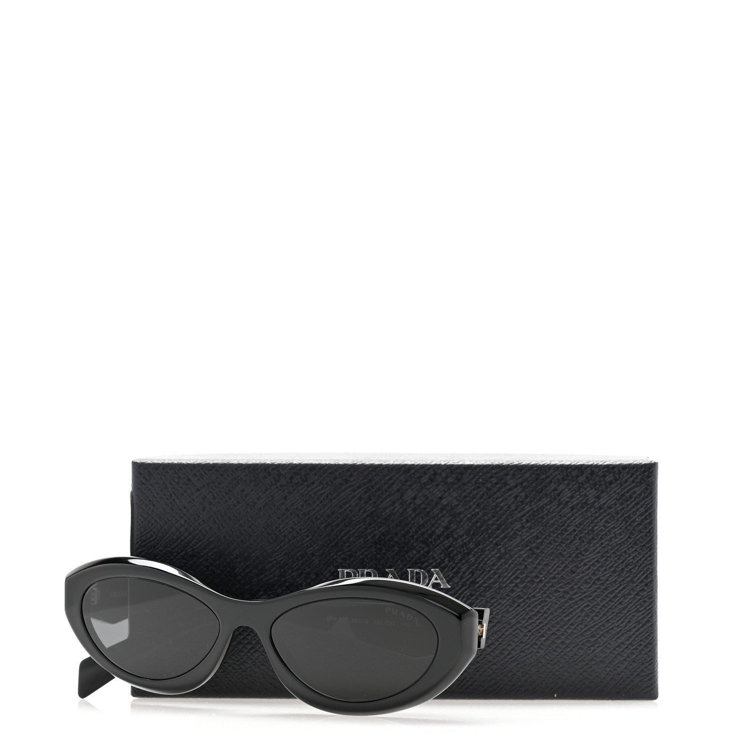 Prada Acetate Oval Sunglasses SPR 26Z Black 8 of 8